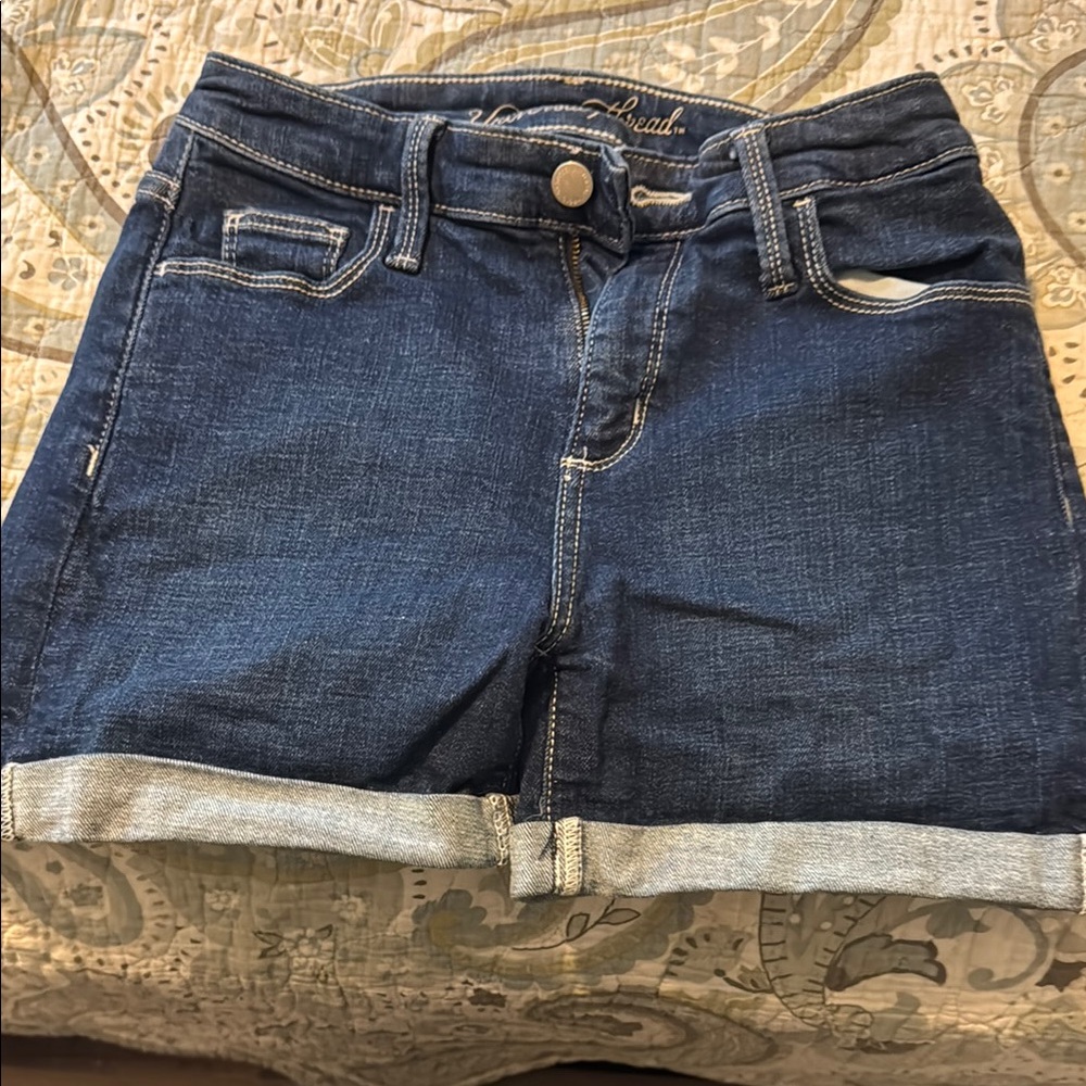 Universal Thread Blue Jean Shorts with Cuffed Hem